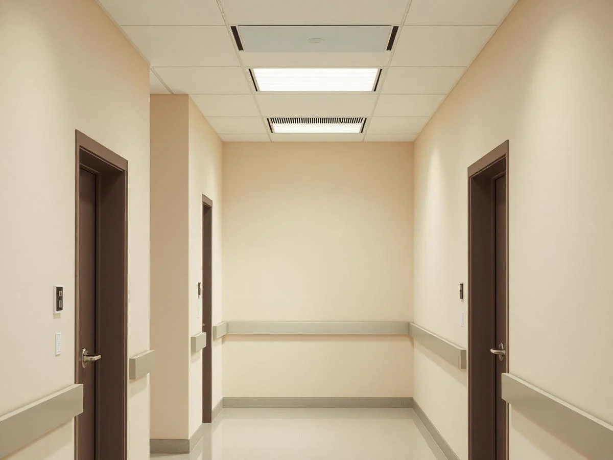 Wnętrze kameralnej kliniki w miękkim świetle